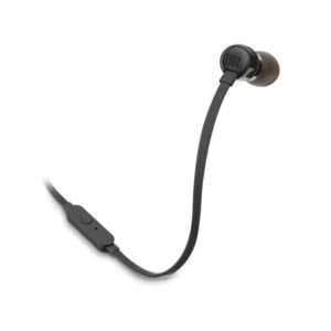 JBL Tune 110 earphones with tangle-free cable, built-in mic, and remote