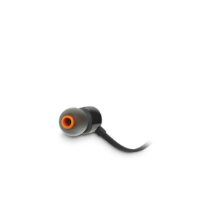 JBL Tune 110 earphones with tangle-free cable, built-in mic, and remote