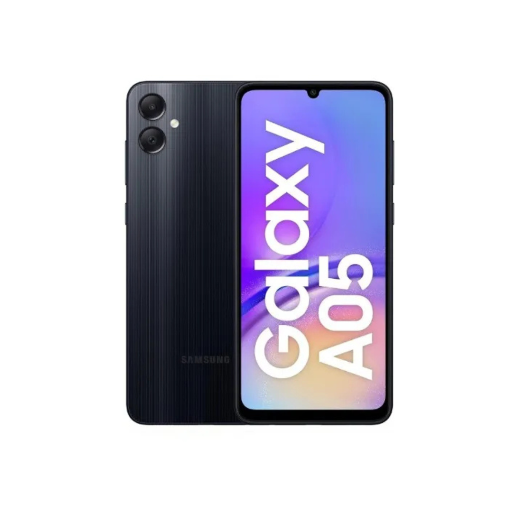 Samsung Galaxy A05 4GB 64GB black smartphone with sleek design