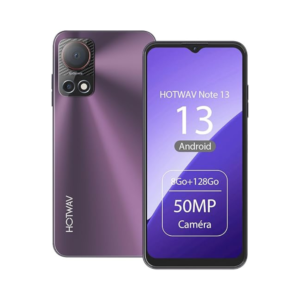HOTWAV Note 13 – 4GB RAM, 128GB storage smartphone with a 6.52-inch HD+ display, 16MP dual rear camera, and 5000mAh battery for reliable performance.